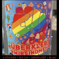 Die Sticker "Überklebt" WIR SIND MEHR! (4 Stück - blau)